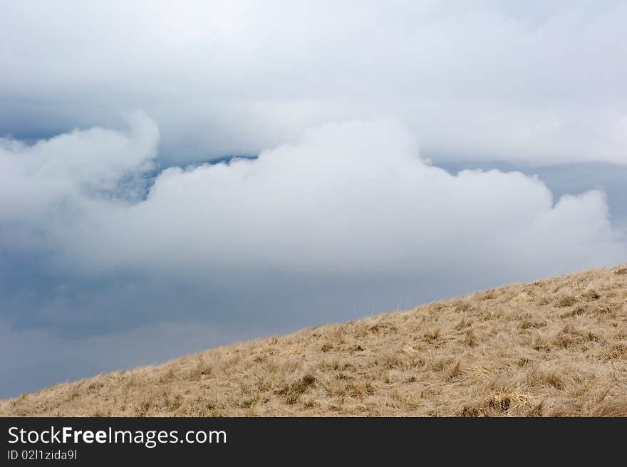 Clouds in the mountains (Ukraine)