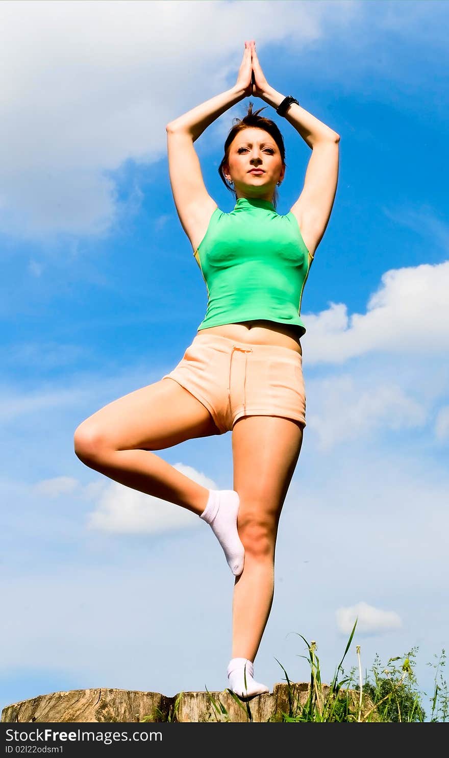 Girl doing yoga