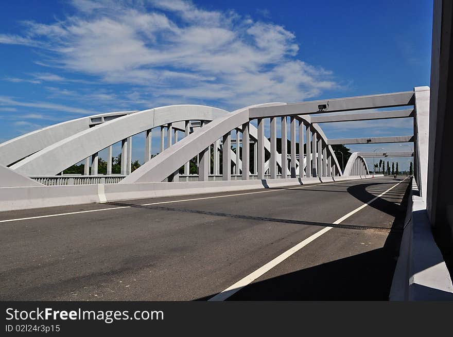 White and vehicle bridge