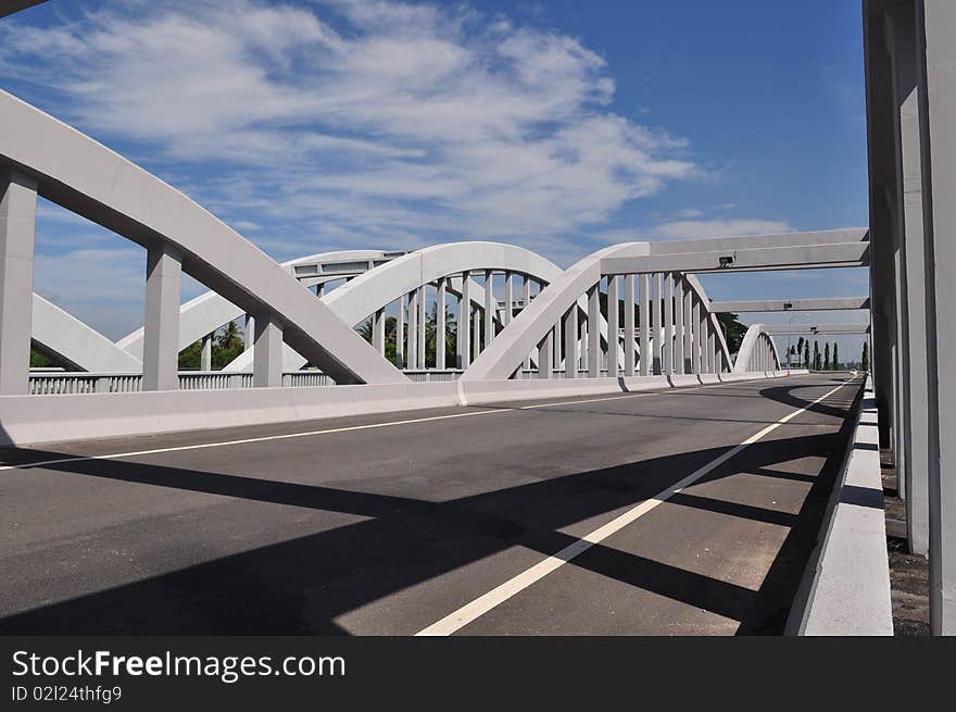 White and vehicle bridge