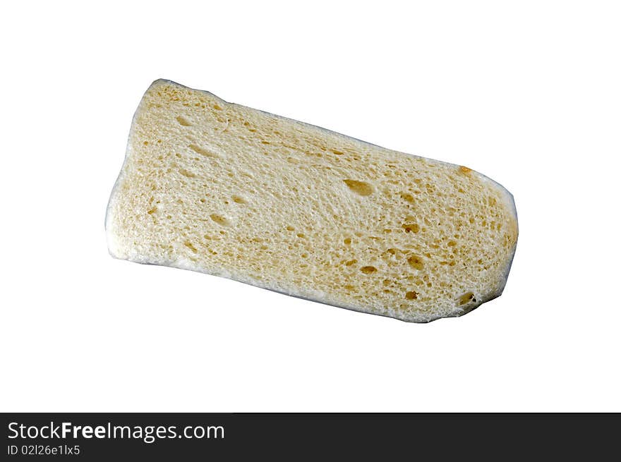 White bread an isolate object