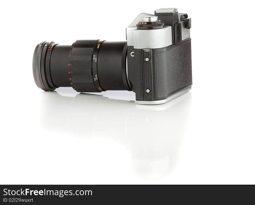 Zenit camera isolated on white background