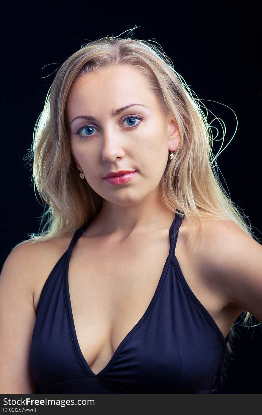 Close-up portrait of a  beautiful young lady