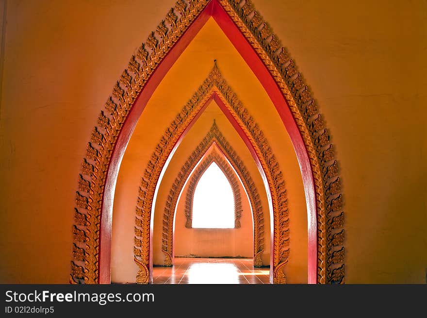 An Entrance to the Thai Temple,Thailand