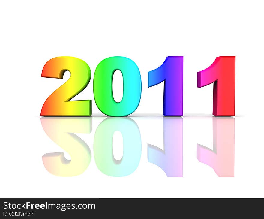 Year 2011 In Rainbow Colors