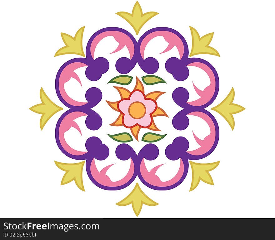 Background pattern flower by center. Background pattern flower by center