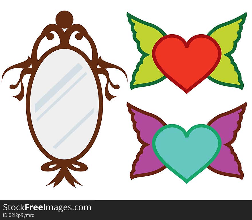 Different elements in clip-art style. Different elements in clip-art style