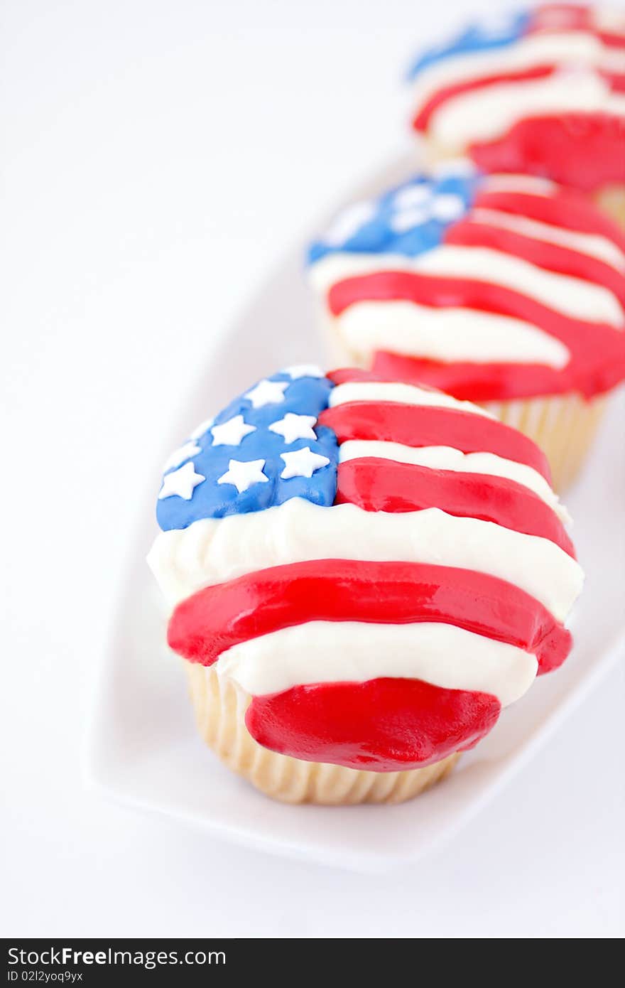 American flag cupcakes