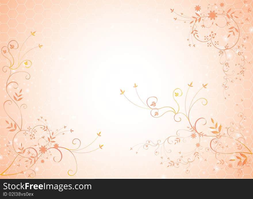 Modern abstract floral background design. Modern abstract floral background design