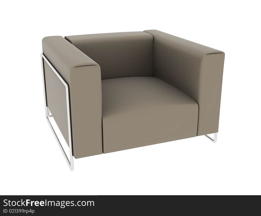 Photographic illustration of modern sofa