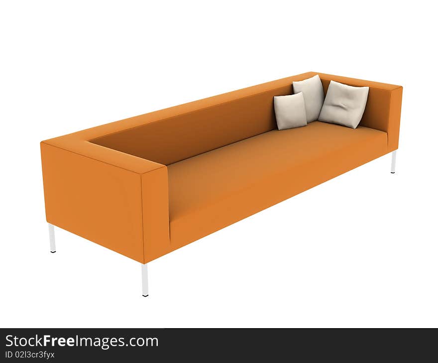 Photographic illustration of modern sofa