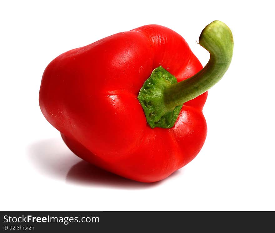 Red pepper isolated on white background