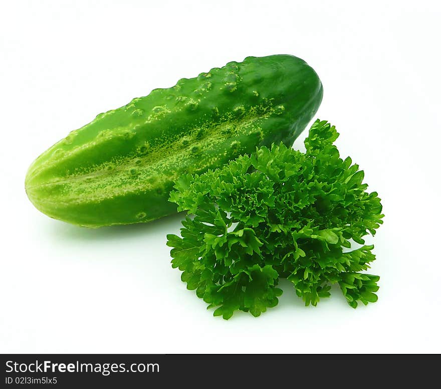 Cucumber with parsley