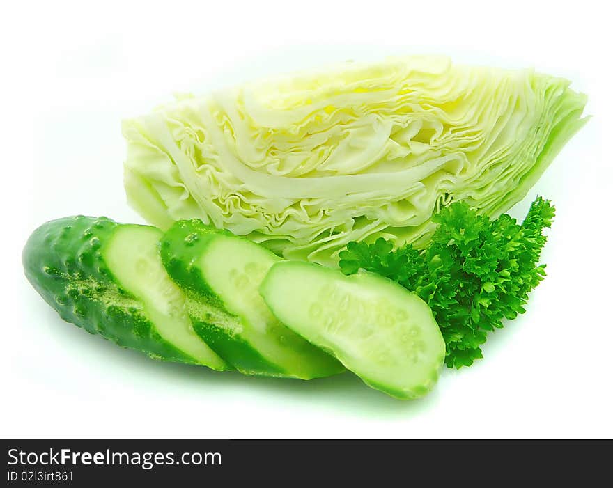 Cucumber with parsley