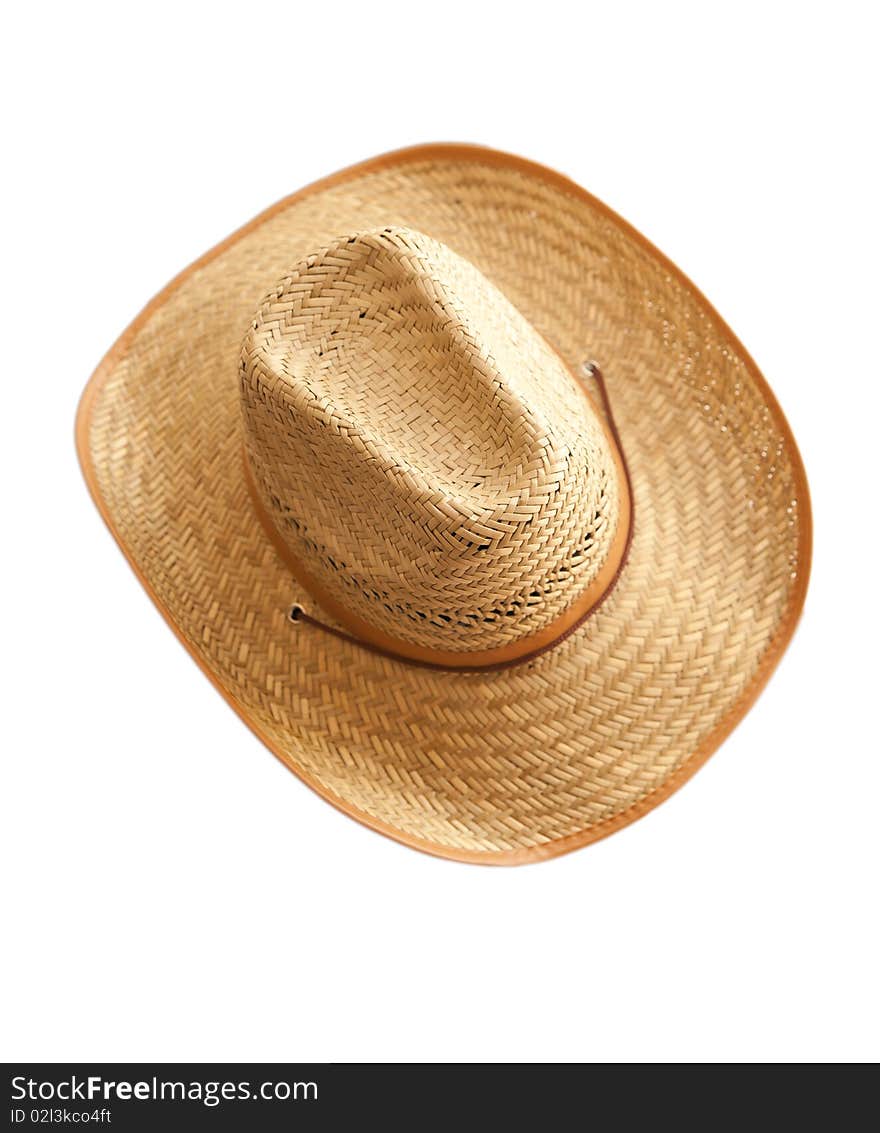 Cowboy hat on a white background. Cowboy hat on a white background