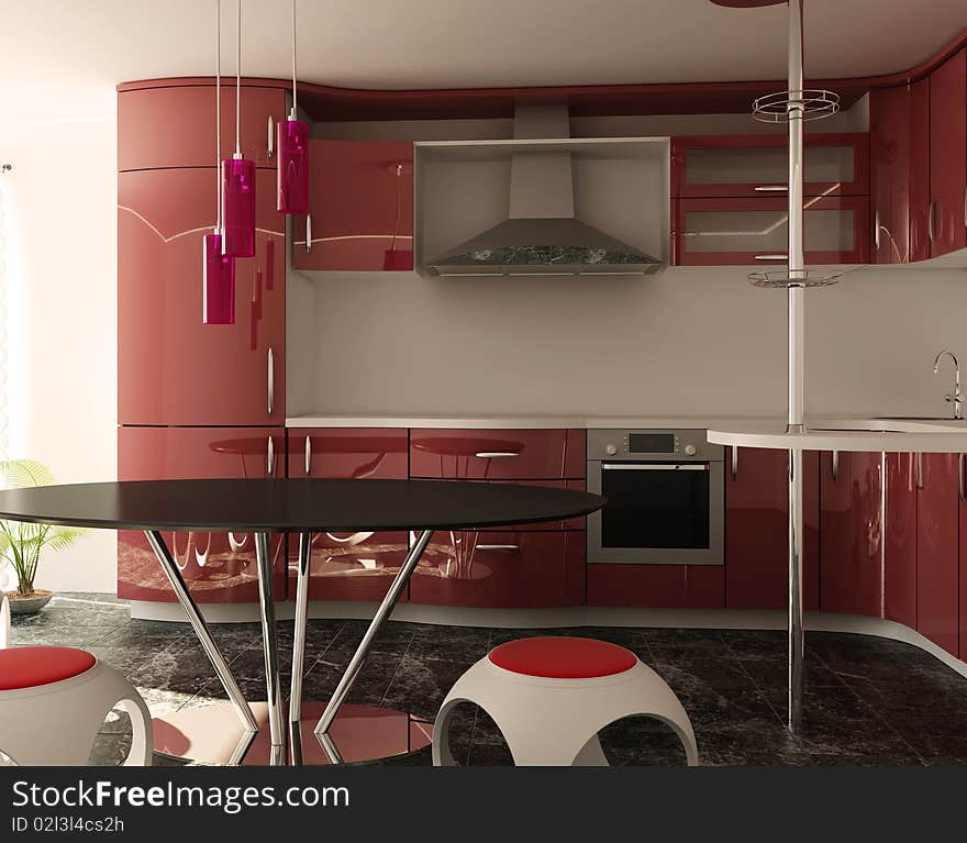 Modern Interior Of Kitchen