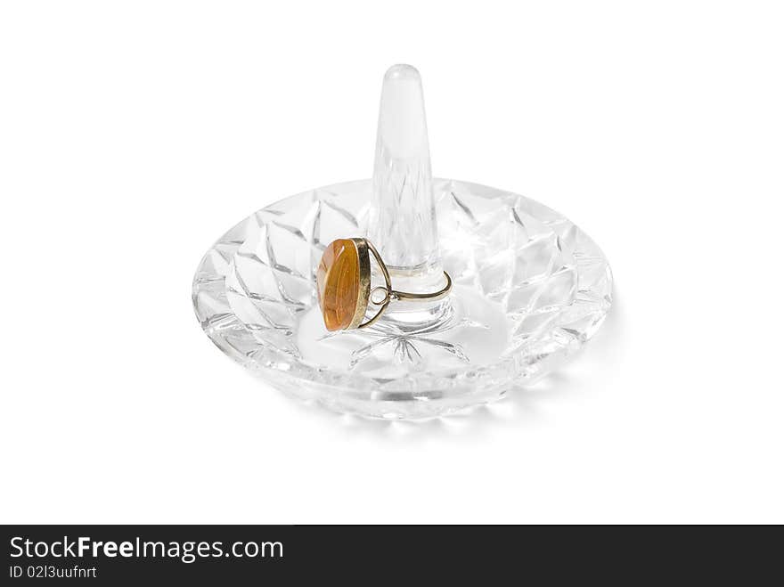 Amber ring | Isolated