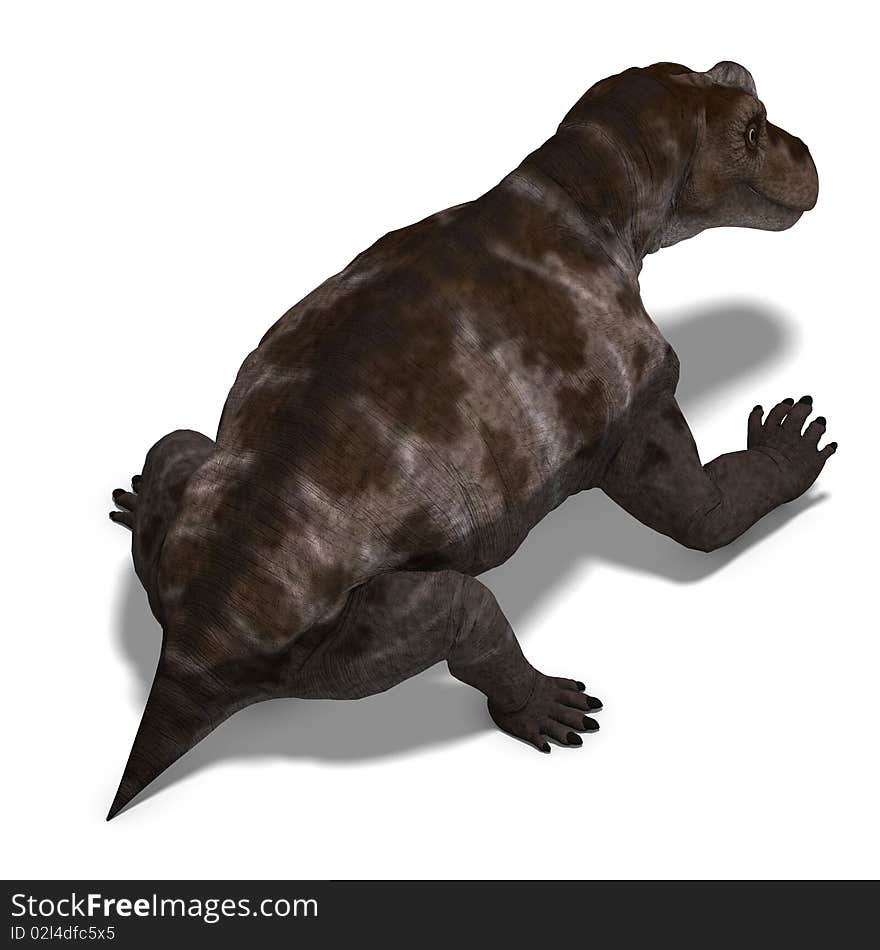 Dinosaur Keratocephalus. 3D rendering with