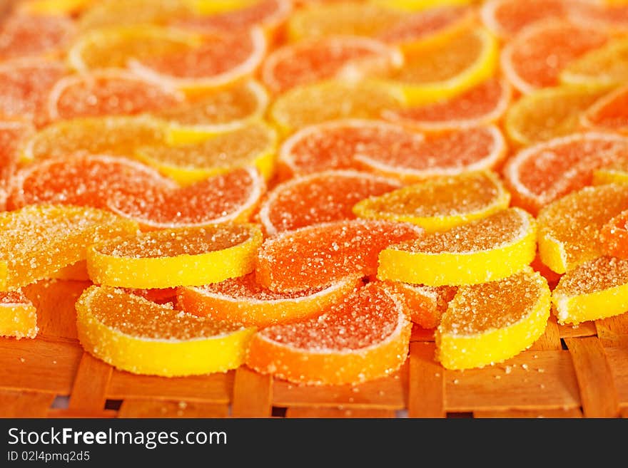 Oranges and lemons slice