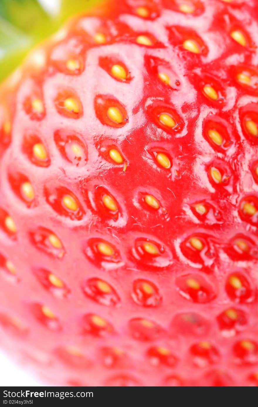 Fresh strawberry close-up high resolution image