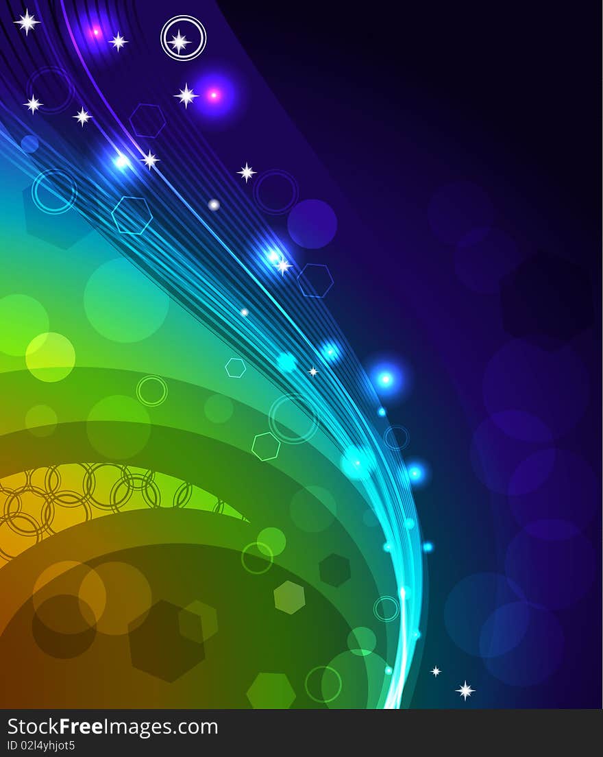 Abstract background with luminous elements. Abstract background with luminous elements