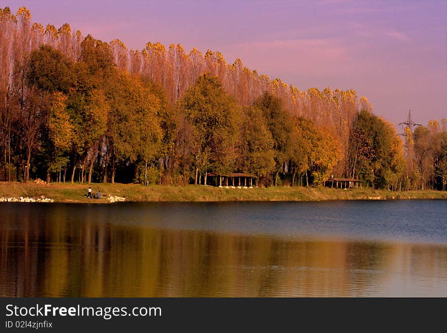 Lake in autumn