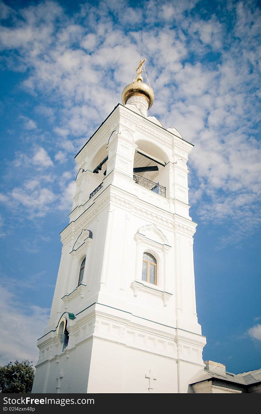 A picture of archangel michael's church in Russia