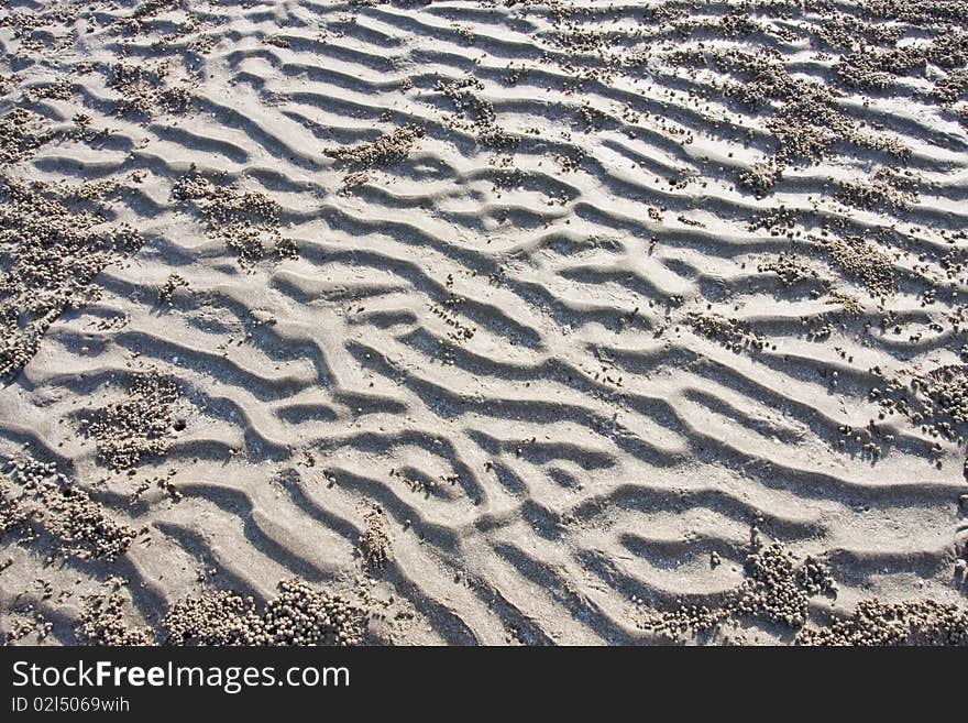 Sand wave on Thai beach image