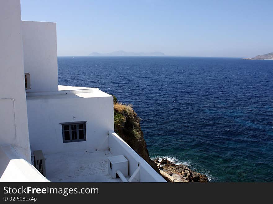 Nyssiros island, aegean sea. blue sea