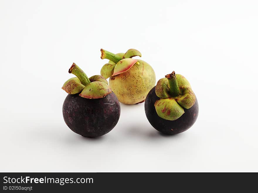 Three mangosteens