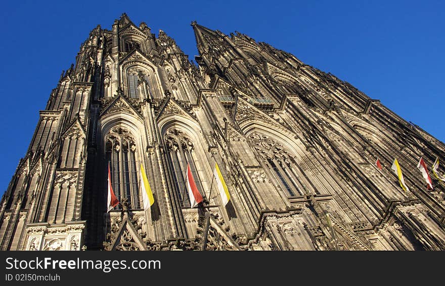 Cathedral of Cologne, Germany, showing the western Elevation Side with the two Towers