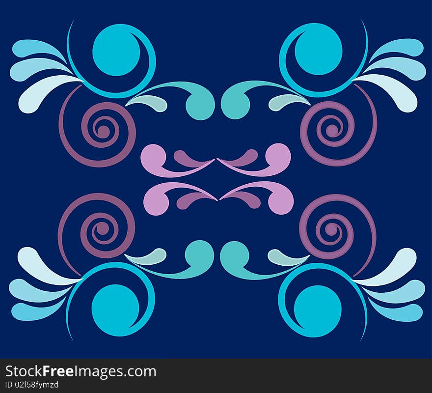 Retro floral abstract design. Retro floral abstract design