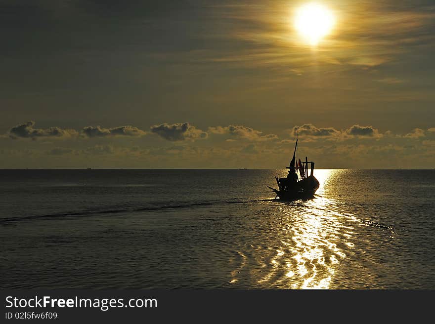 Lonely fishing with morning light. Lonely fishing with morning light.