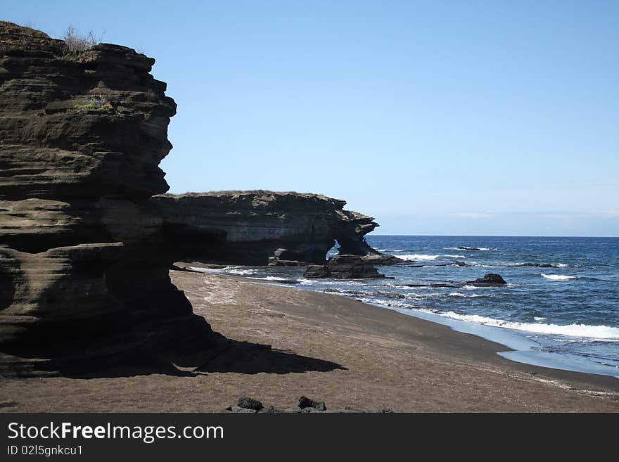 Rocky Beach In The Galapgos