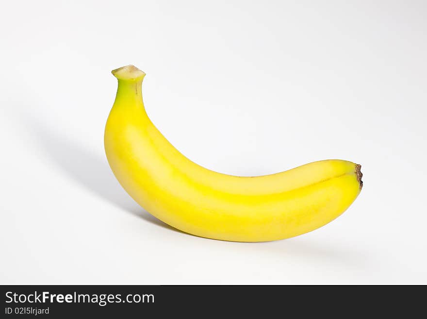 A ripe bananas in white background.