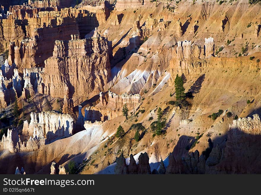 Landscape in Bryce Canyon with Stone forma