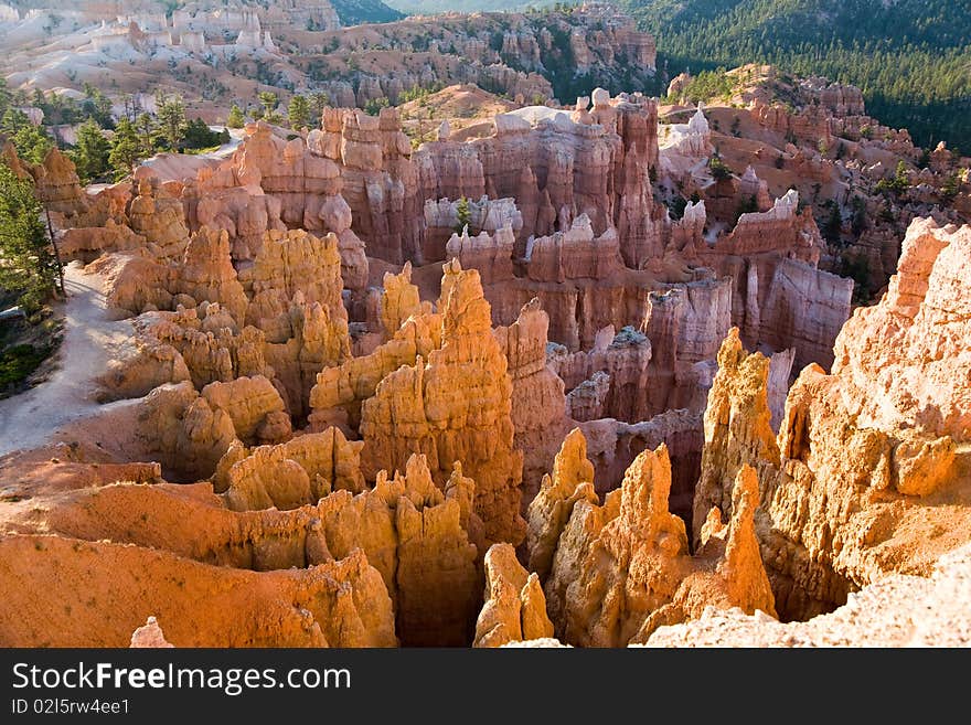 Bryce Canyon with Stone formation