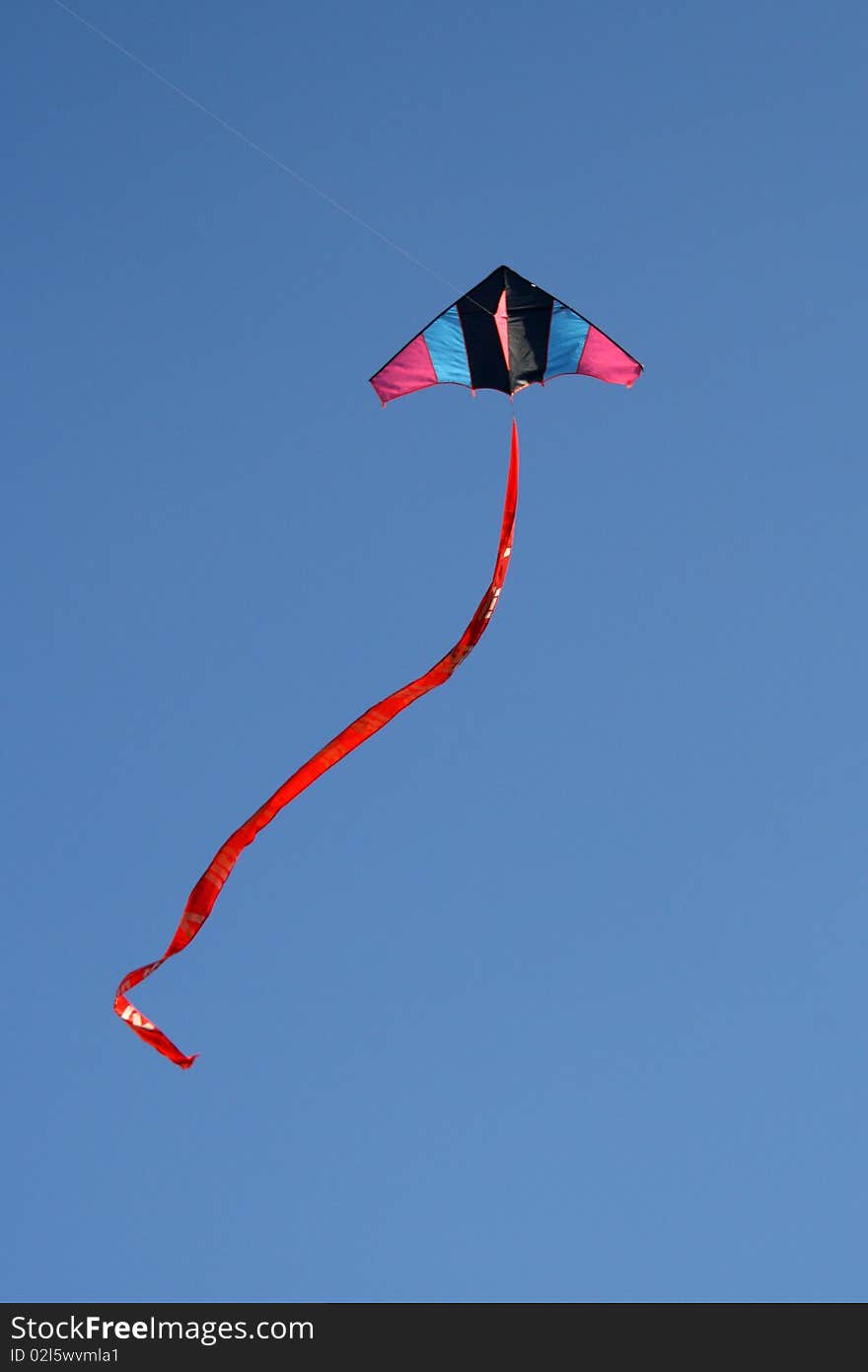 Chinese kite in the blue sky. Chinese kite in the blue sky