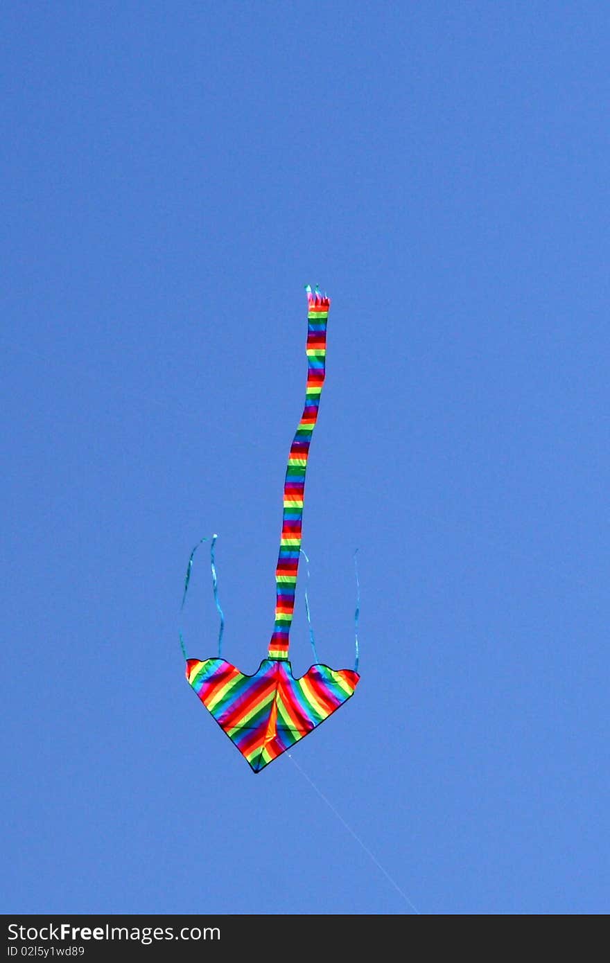 Rainbow kite in the sky