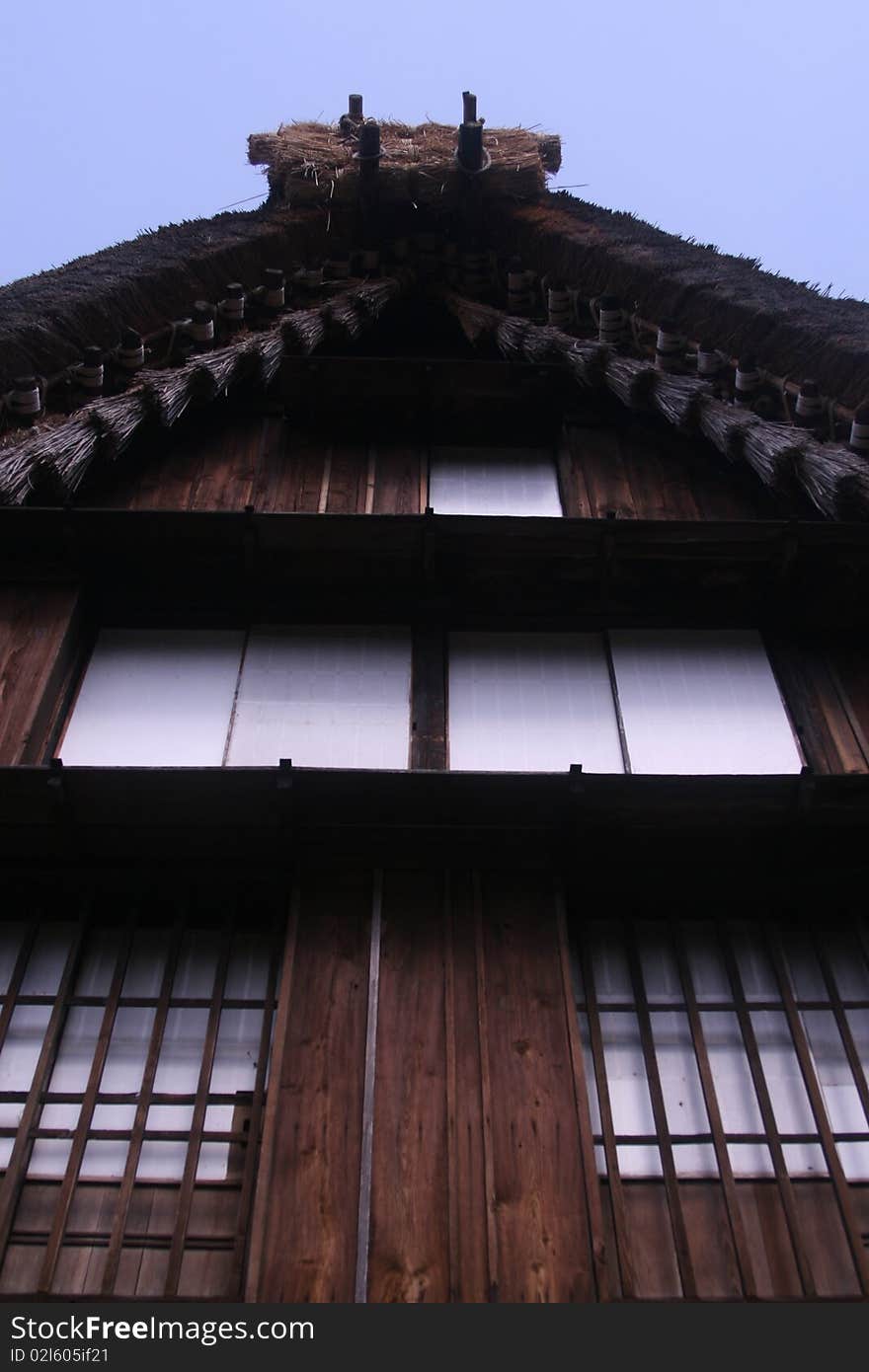 Straw And Wooden House