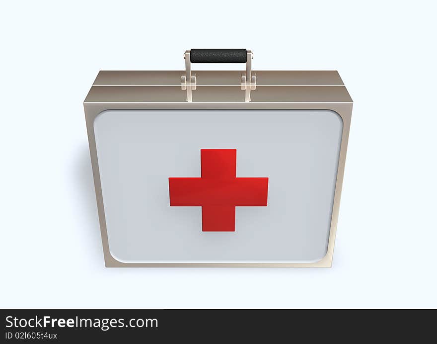 Image of medical kit on white background. Image of medical kit on white background