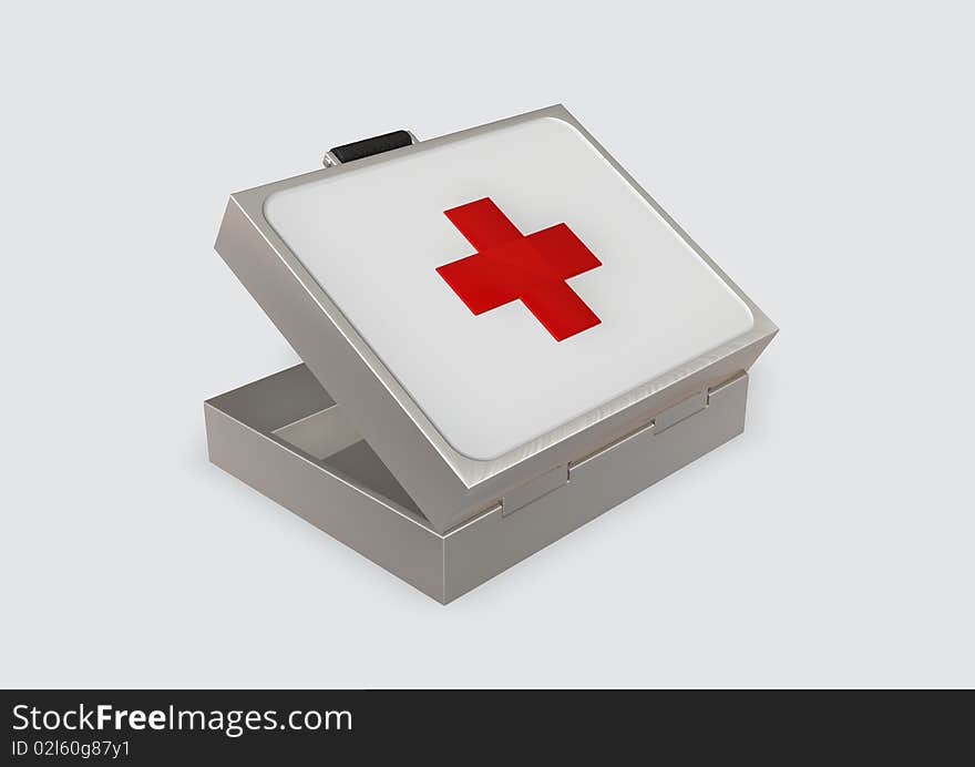 Image of medical kit on white background. Image of medical kit on white background