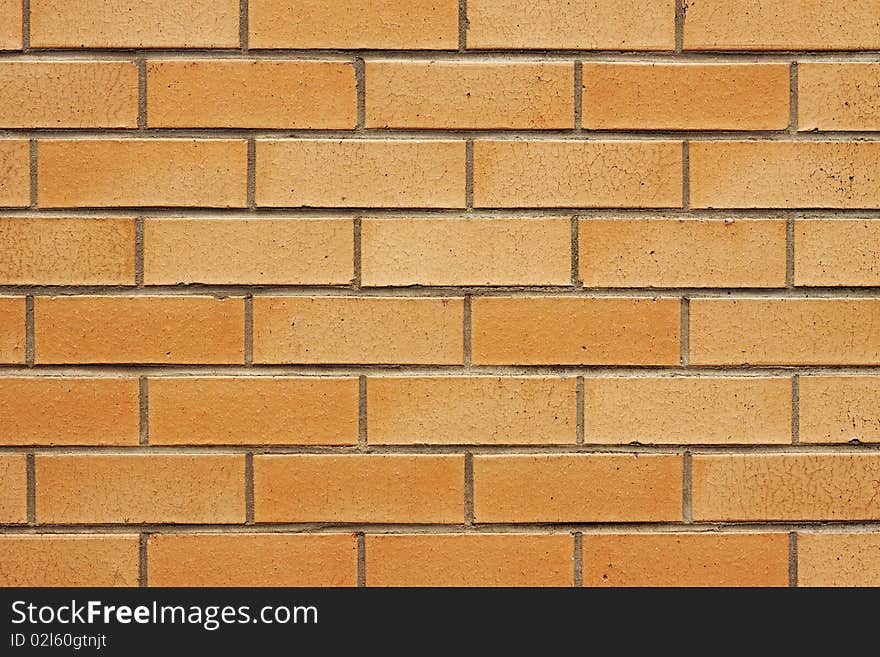 Closeup image of an orange brickwall. Closeup image of an orange brickwall