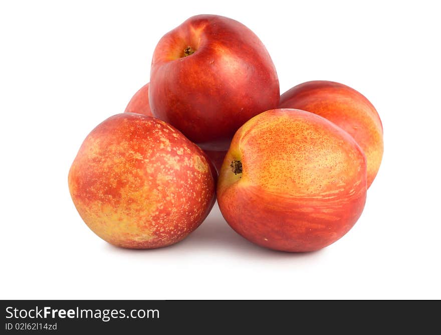 Peach isolated on a white background