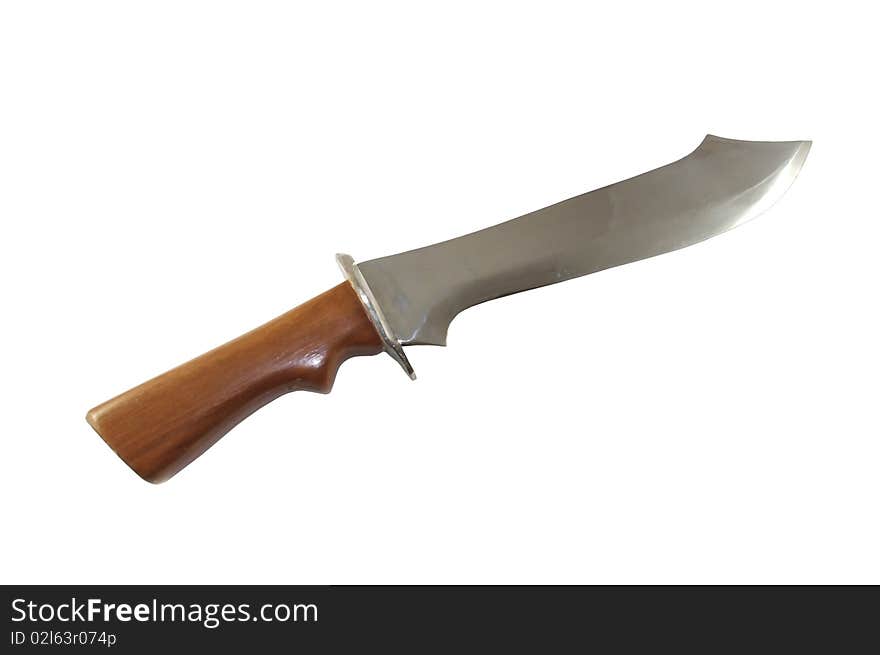 Knife on the white background