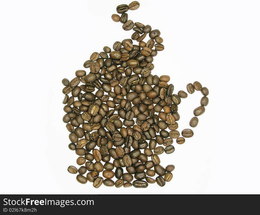 Coffee beans cup shape