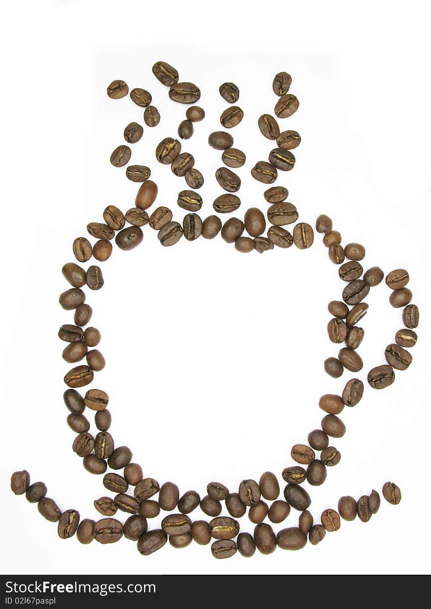 Coffee beans cup shape