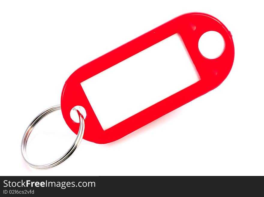 Red Keyring on an isolated white background