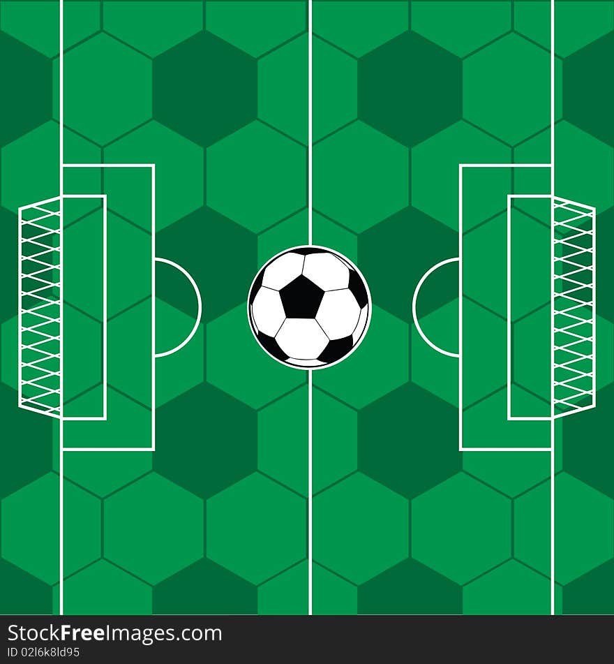 Illustration of a soccer field