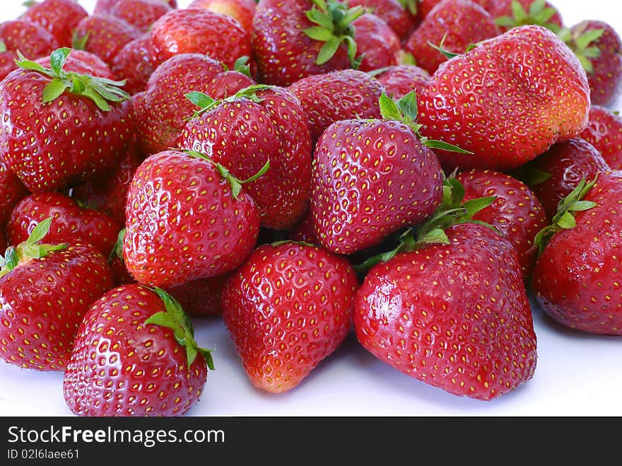 Fresh red strawberries